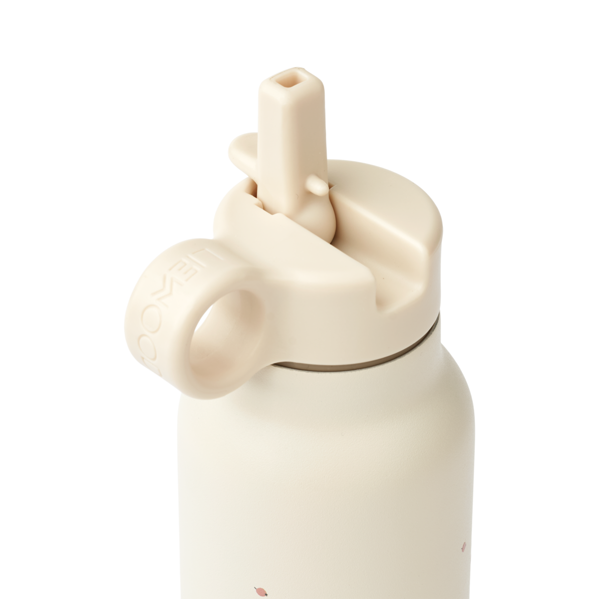 Liewood Falk stalen drinkfles in Peach / Sea Shell Mix print, vooraanzicht