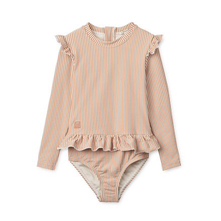 * Liewood Sille Seersucker Badpak | Y/D stripe Pale tuscany / Creme de la creme