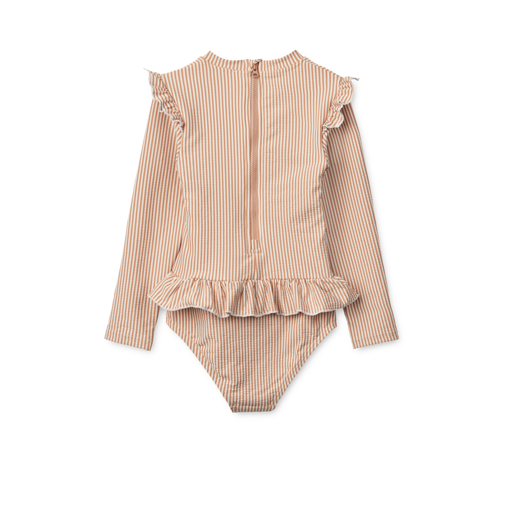 * Liewood Sille Seersucker Badpak | Y/D stripe Pale tuscany / Creme de la creme
