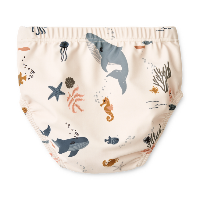 * Liewood Anthony Baby UV Zwembroek | Sea creature / Sandy