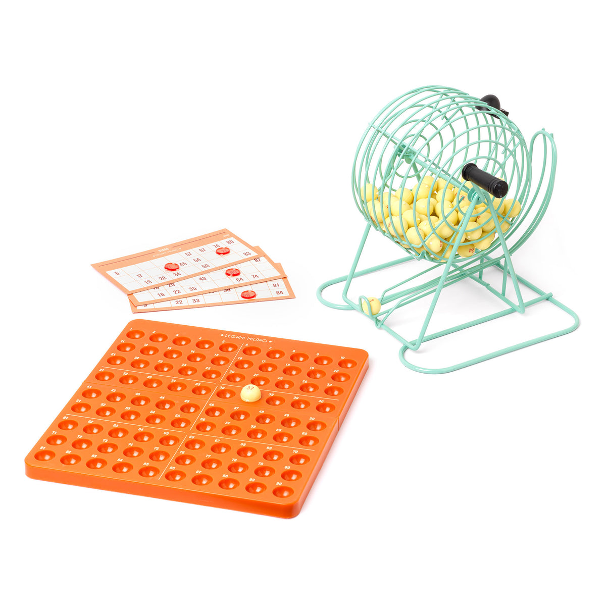 Legami Bingo met metalen draaimolen, compleet gezelschapsspel bij De Gele Flamingo