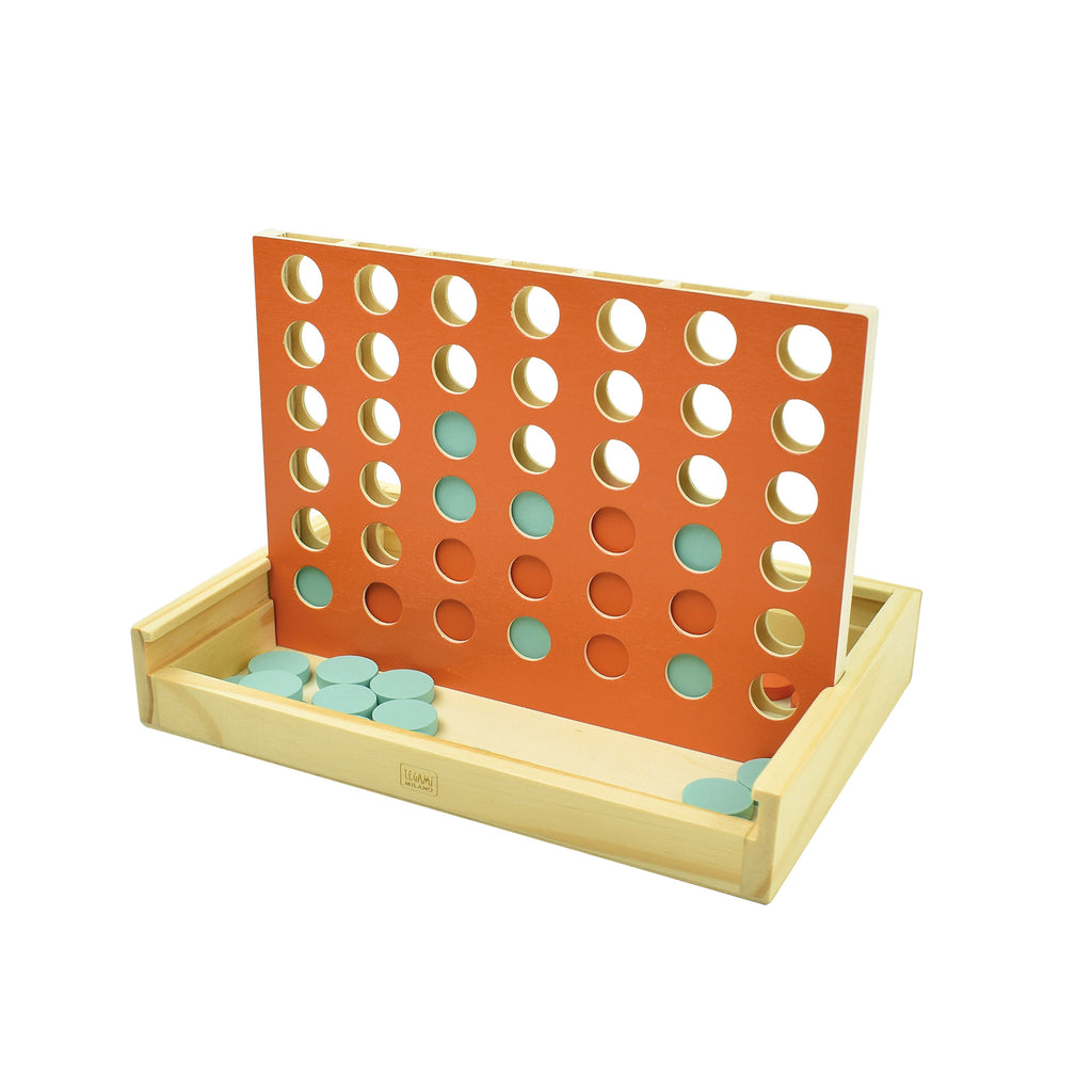 Legami houten Vier op een Rij, klassiek bordspel bij De Gele Flamingo