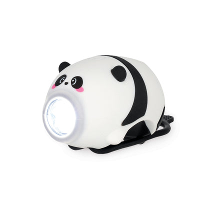 Panda fietslampje met fietsbel van Legami met 3 verschillende lichtstanden, te koop bij De Gele Flamingo