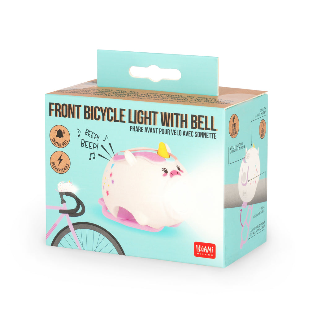 Legami fietslampje Eenhoorn van 88 gram, zonder gereedschap te monteren, uit het assortiment van De Gele Flamingo