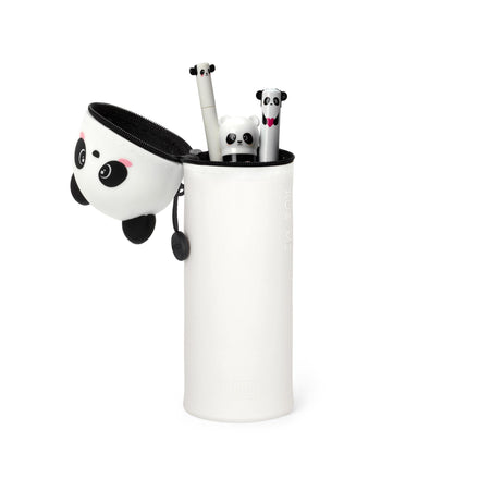 Panda pennenzak van Legami met ritssluiting, gemaakt van zacht siliconen, bij De Gele Flamingo