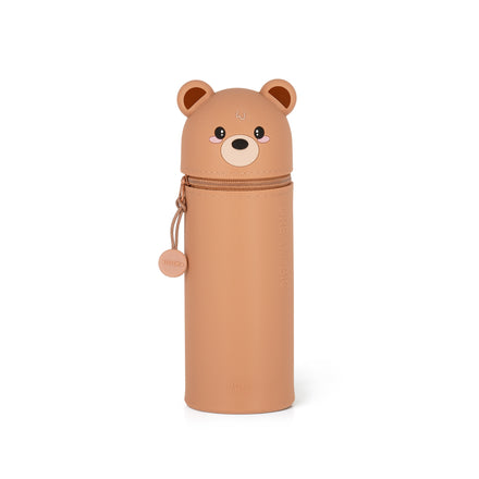 Legami Hug Me 2-in-1 silicone pennenzak Kawai met teddybeer, verkrijgbaar bij De Gele Flamingo