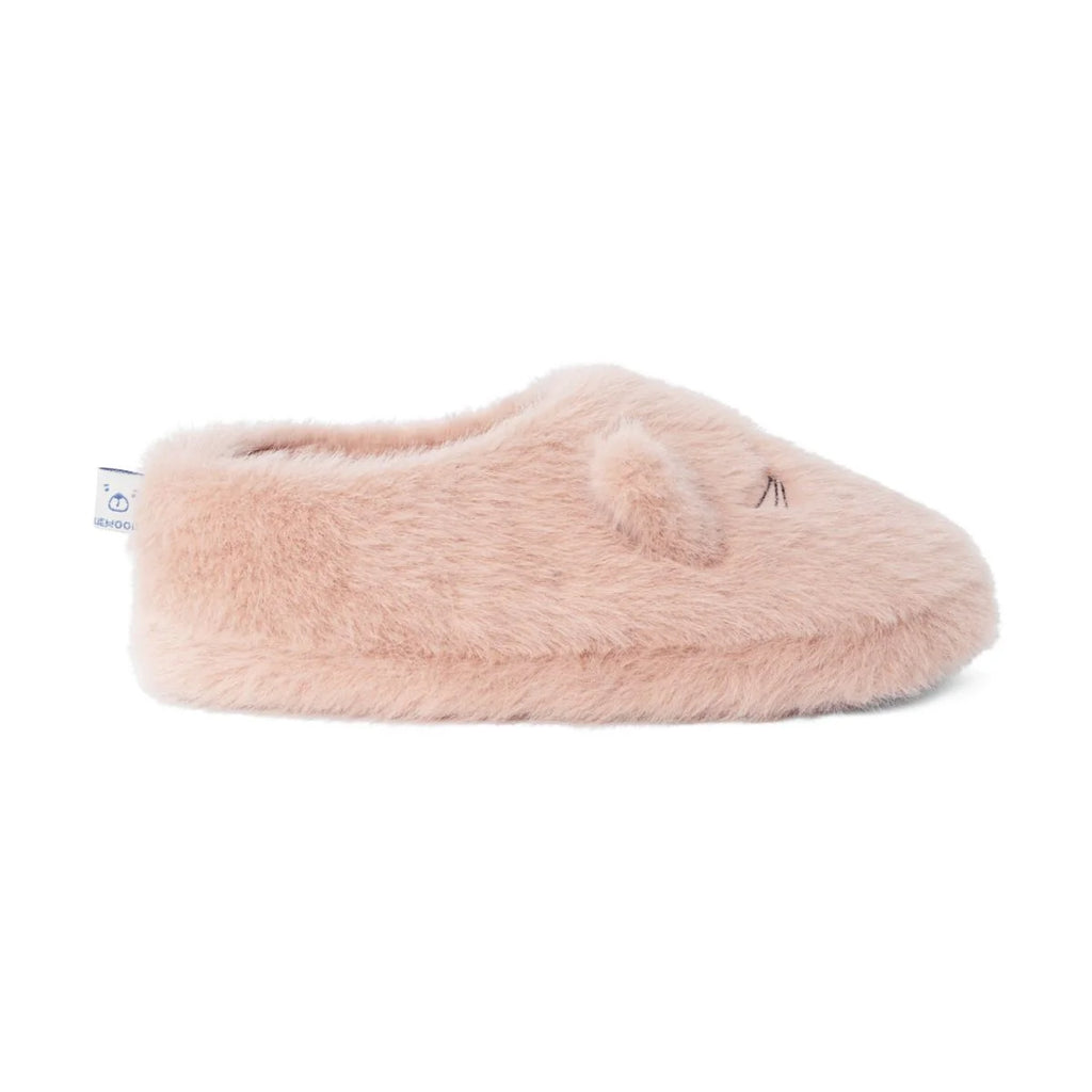 Liewood Aviaja Cat Pantoffels Pale Tuscany met antislipzolen voor extra grip, bij De Gele Flamingo