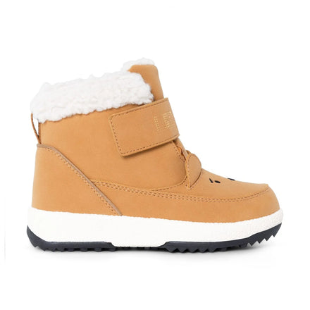 Liewood Barley Bear Winterlaarzen Golden Caramel met klittenbandsluiting voor vlot aantrekken, De Gele Flamingo
