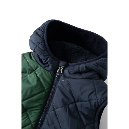 Liewood Diana Omkeerbare Vest Classic Navy Mix van gerecycleerd post-consumer polyester, De Gele Flamingo