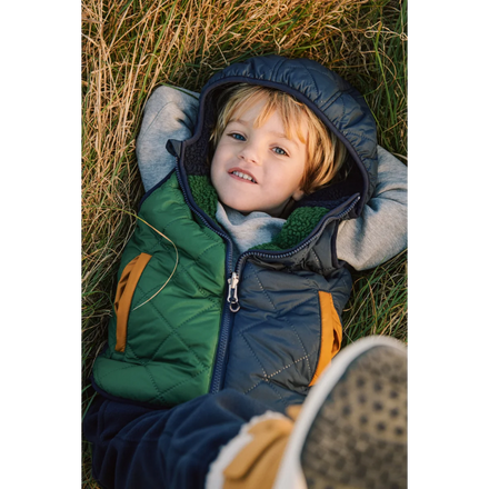 Liewood Diana Omkeerbare Vest Classic Navy Mix, ook te combineren met andere laagjes, De Gele Flamingo