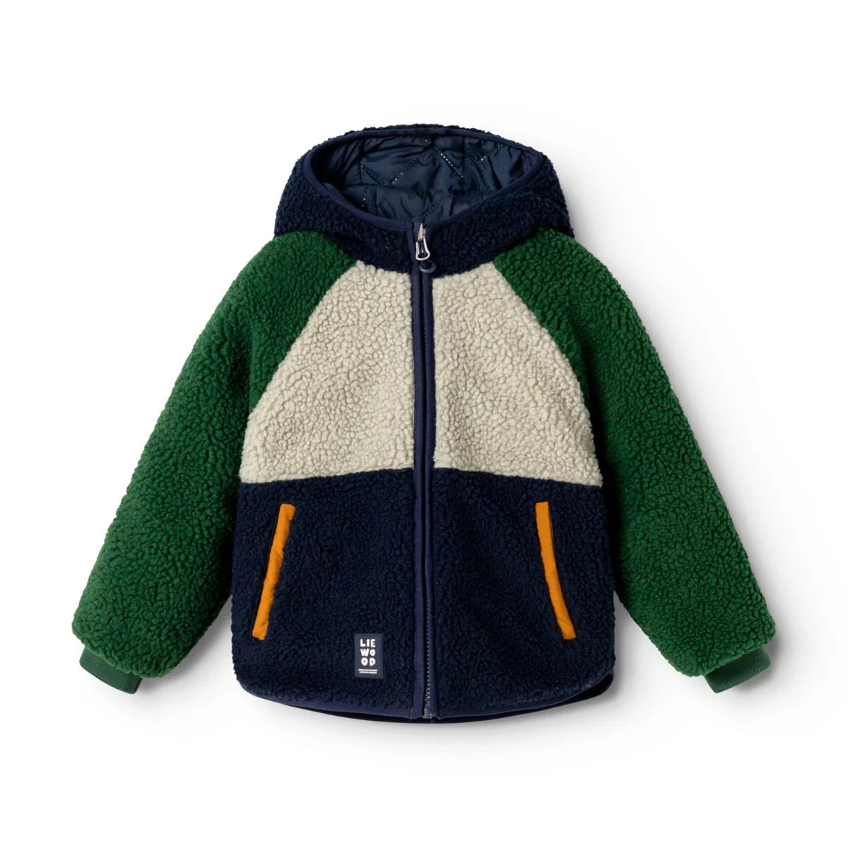 Liewood Jackson Omkeerbare Jas in Garden Green Multi Mix, veelzijdige kinderjas bij De Gele Flamingo