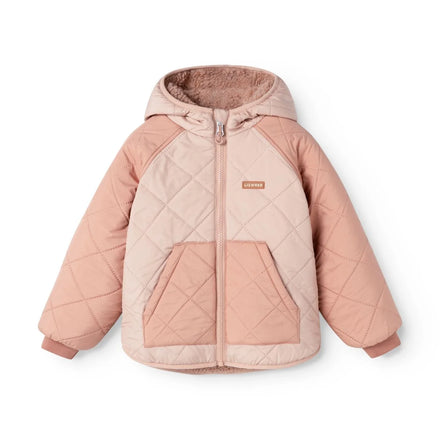 Liewood Jackson Omkeerbare Jas Pale Tuscany Mix met zachte pile zijde, te koop bij De Gele Flamingo