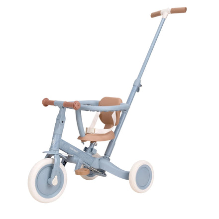 Little Dutch Driewieler 4-in-1 in blauw, meegroeiend eerste voertuig bij De Gele Flamingo.