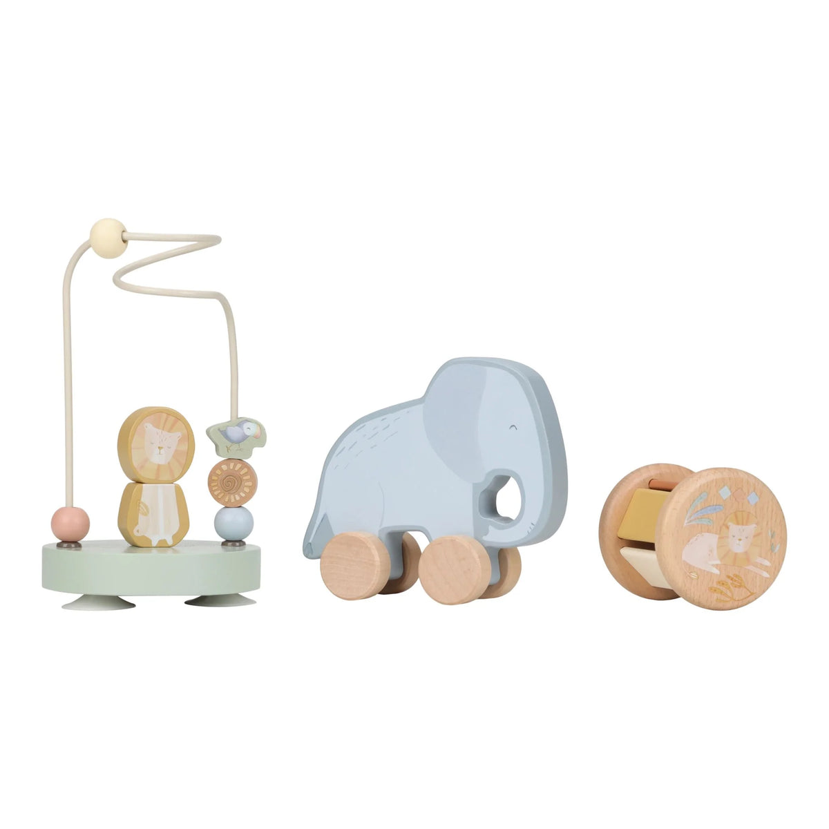 Little Dutch Houten Giftset Safari Friends met drie speeltjes bij De Gele Flamingo.