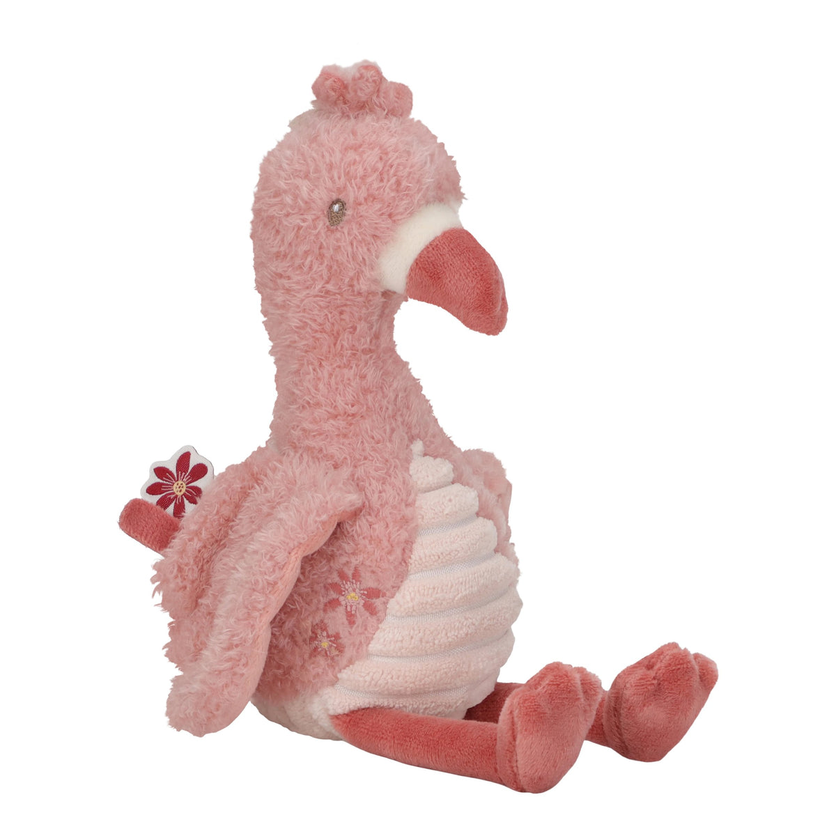Little Dutch Knuffel Safari Friends Flamingo 17 cm bij De Gele Flamingo, zacht knuffelvriendje voor kleine handjes