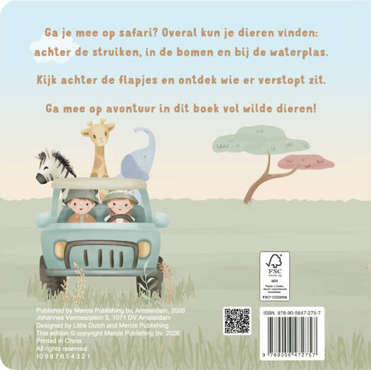 Little Dutch Mijn Flapjesboek Wilde Dieren, kartonboek vanaf 12 maanden bij De Gele Flamingo