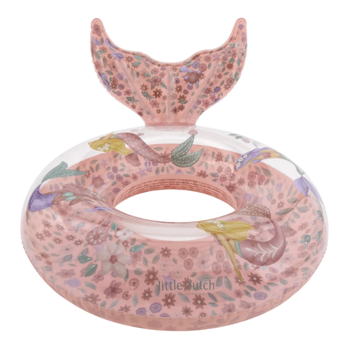 Little Dutch Zwemring met Staart Dreamy Mermaid van De Gele Flamingo, opblaasbare zwemring met zeemeerminnenstaart
