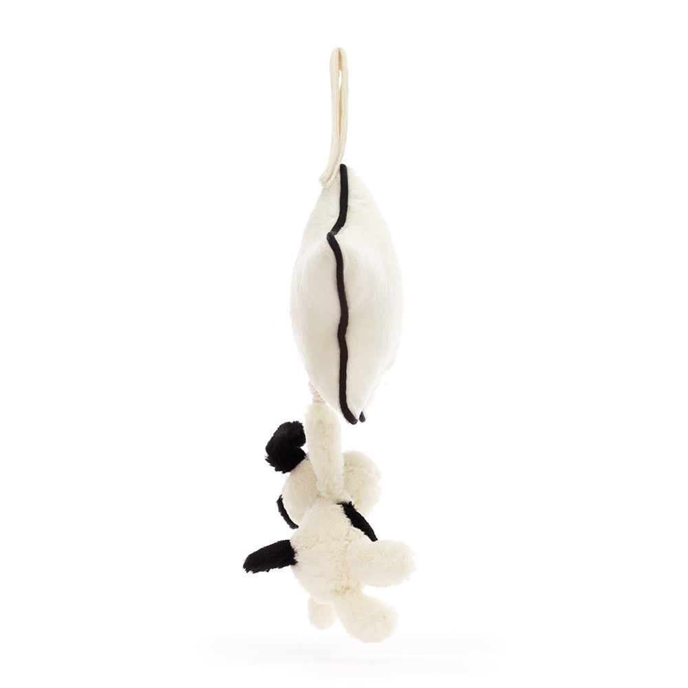 * Jellycat Knuffel Bashful Black & Cream Puppy Muziek Babyspeeltje