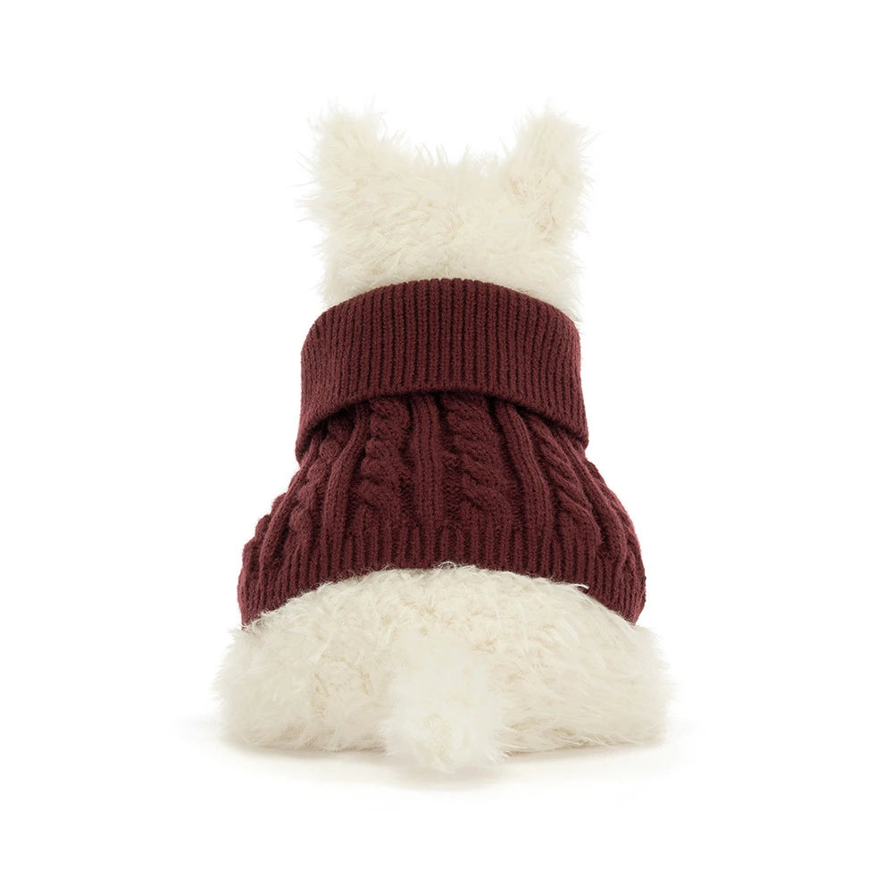 Jellycat Knuffel Munro Scottie Dog 'Winter Jumper' 25cm