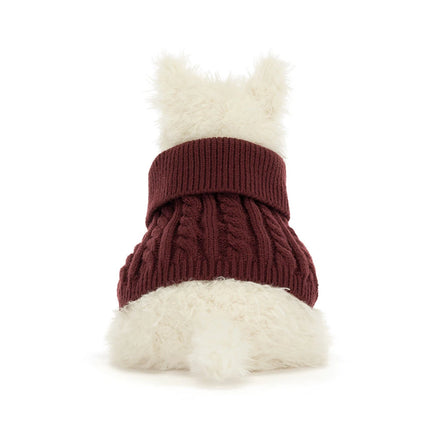 Jellycat Knuffel Munro Scottie Dog 'Winter Jumper' 25cm