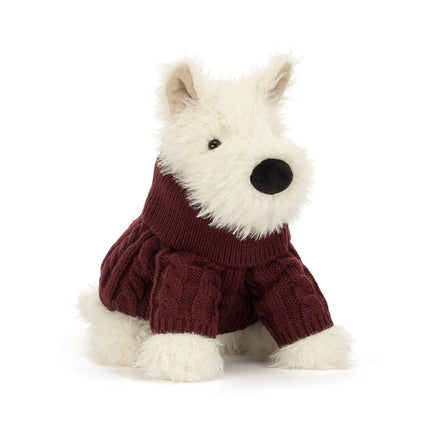 Jellycat Knuffel Munro Scottie Dog 'Winter Jumper' 25cm