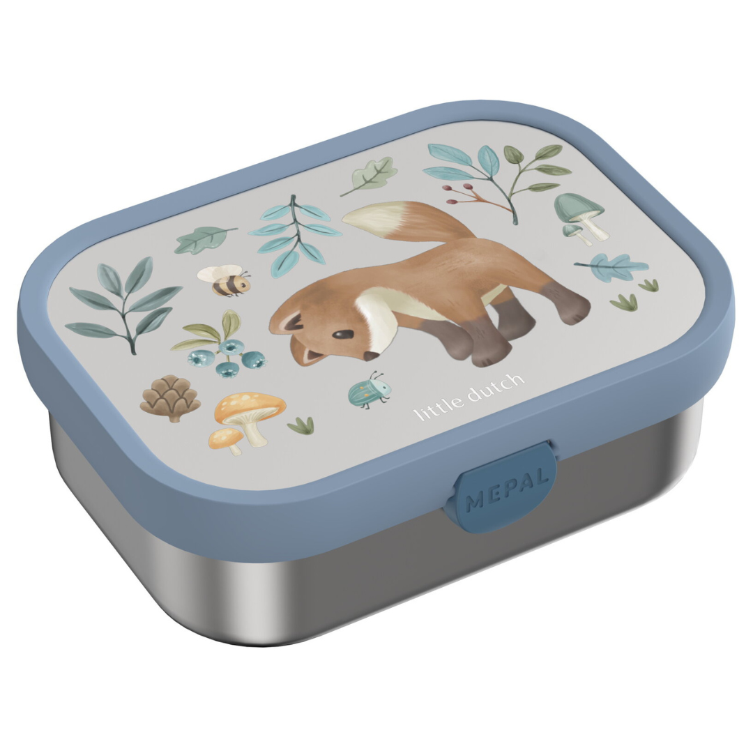 Mepal Little Dutch RVS Bento Lunchbox Campus Forest Friends, 750 ml, bij De Gele Flamingo