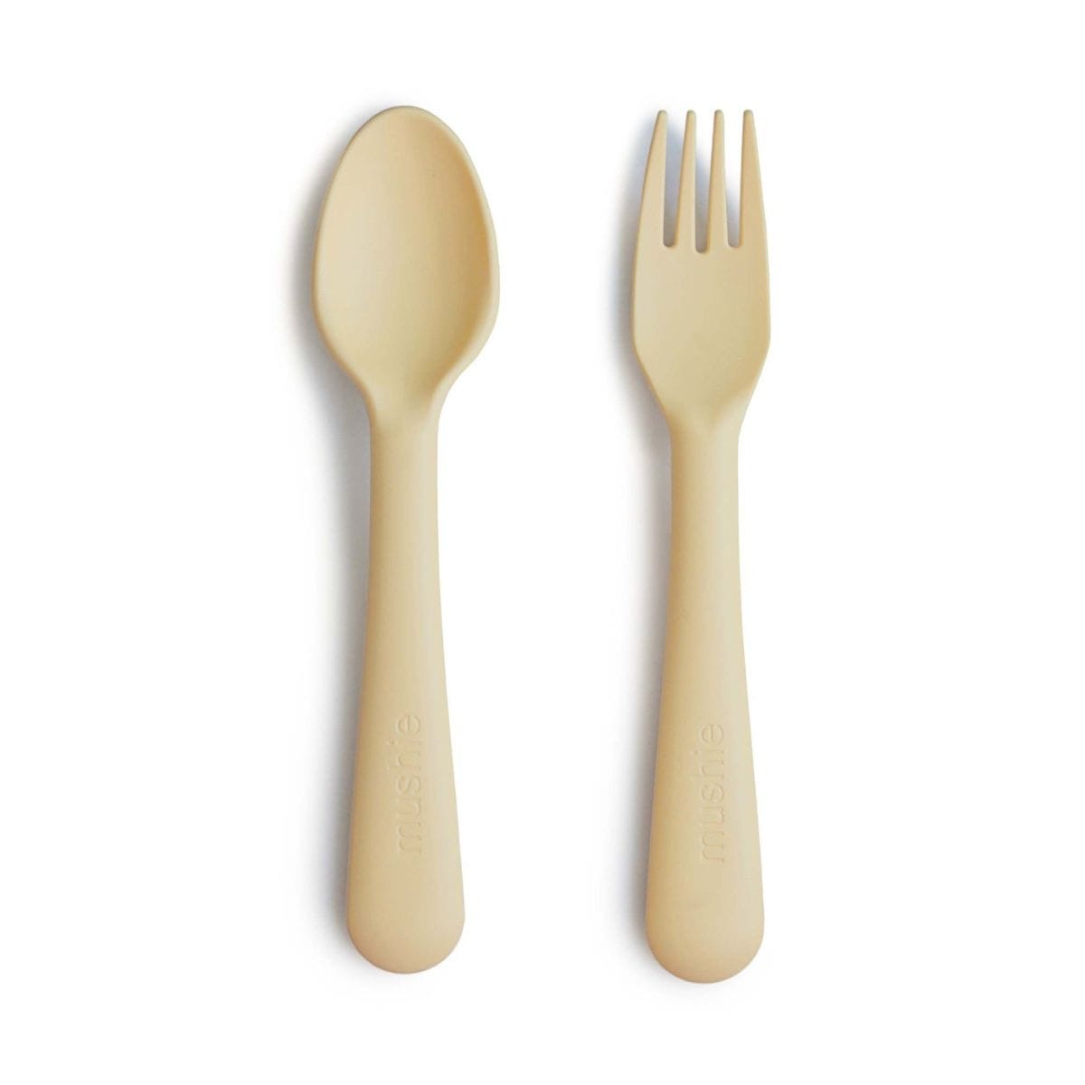 Mushie Bestek Vork & Lepel | Pale Daffodil