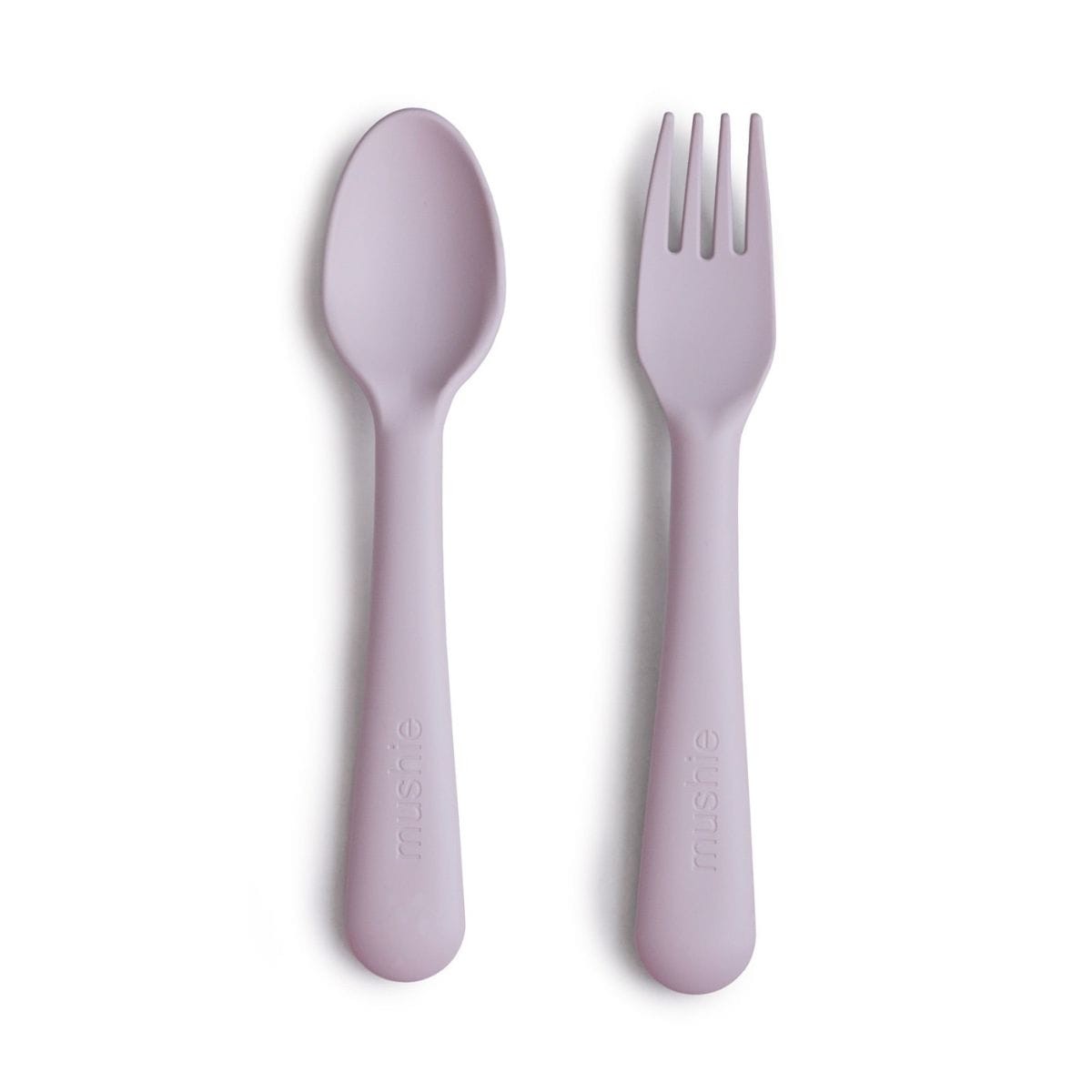Mushie Bestek Vork & Lepel | Soft Lilac
