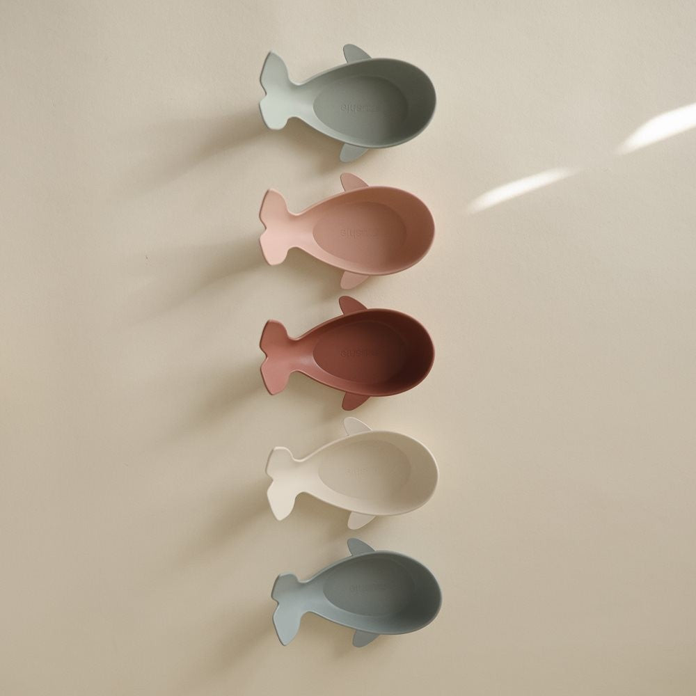 Mushie Walvis Badstapelspeelgoed Original, set van 5 drijvende walvissen, De Gele Flamingo