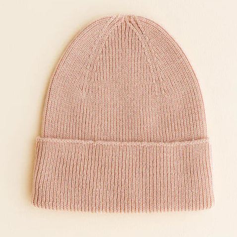 Hvid Newborn Beanie Fonzie 0-6M | Rose