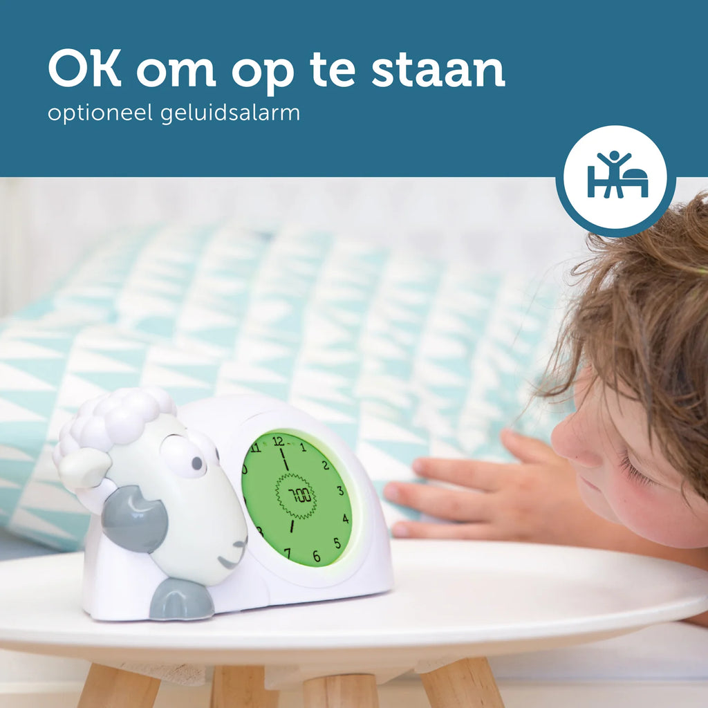 Zazu Sam slaaptrainer met open oogjes: tijd om op te staan