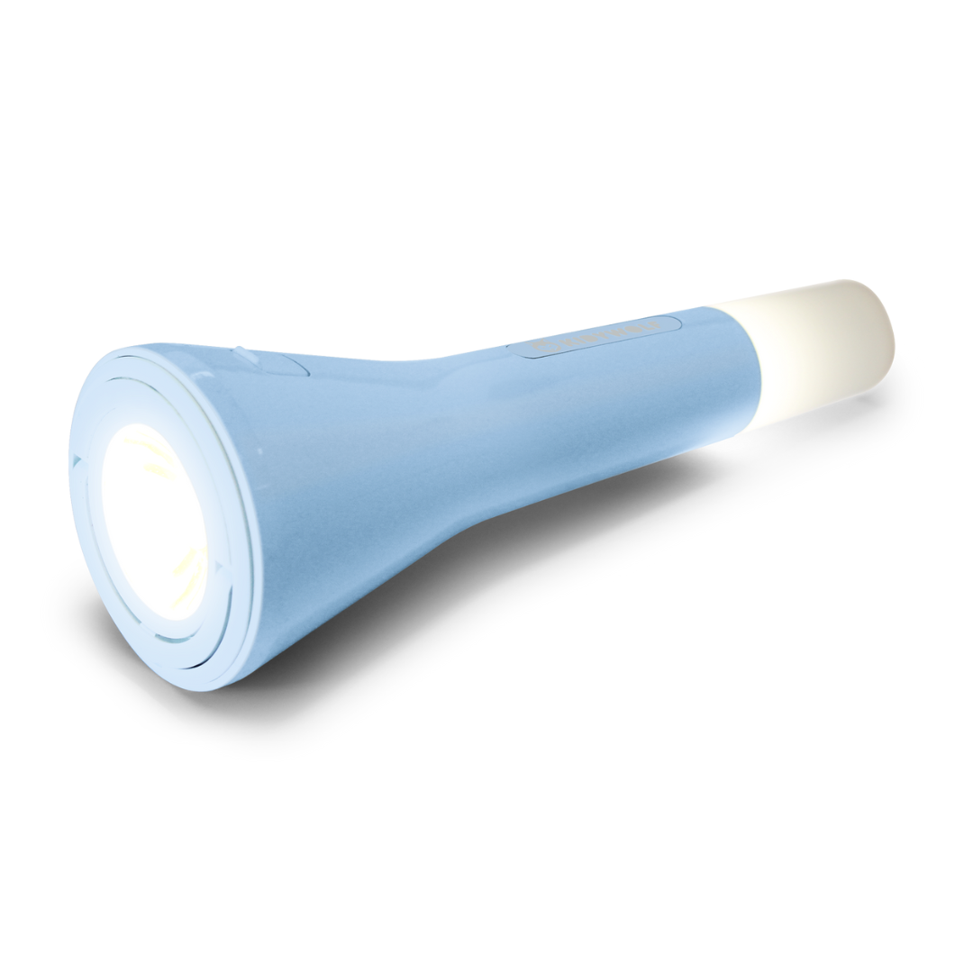 Kidywolf Kidyflashlight kinderzaklamp blauw - vooraanzicht