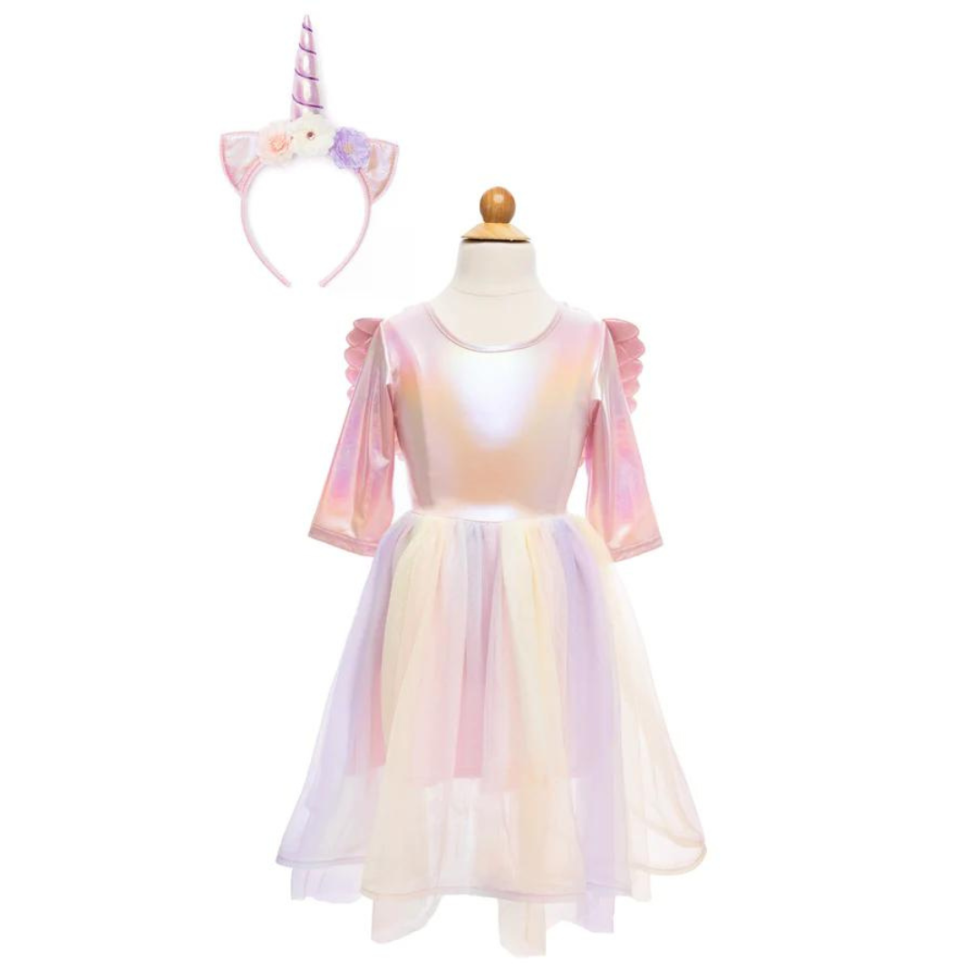* Great Pretenders Alicorn Jurk Wings En Haarband | 3-4Y