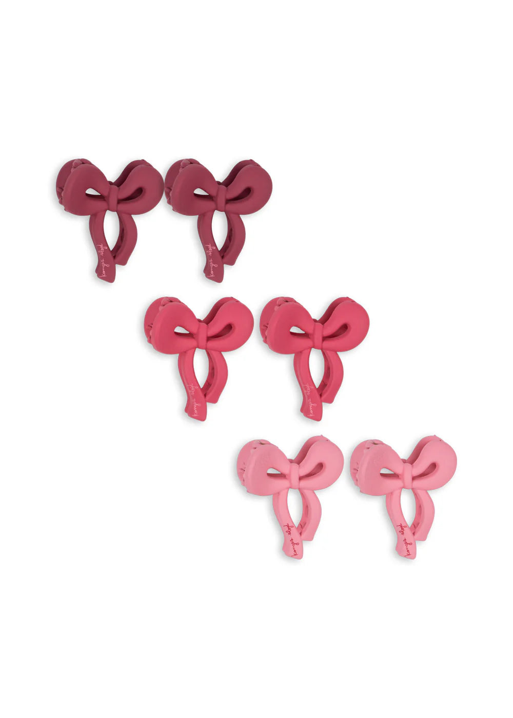 * Konges Sløjd 6-Pack Hairclips Bow | Pink Mix