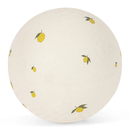 Konges Sløjd Bal in Lemon, speelbal van 100% rubber met een diameter van 18 cm bij De Gele Flamingo