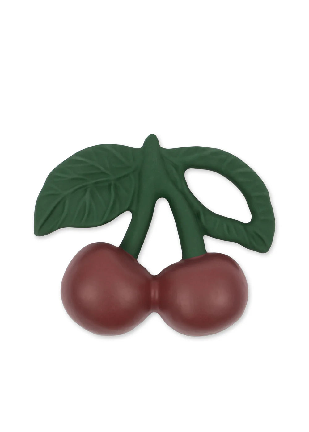 Konges Sløjd Bijtspeeltje in Cherry, bijtring voor babys in kersen design, bij De Gele Flamingo