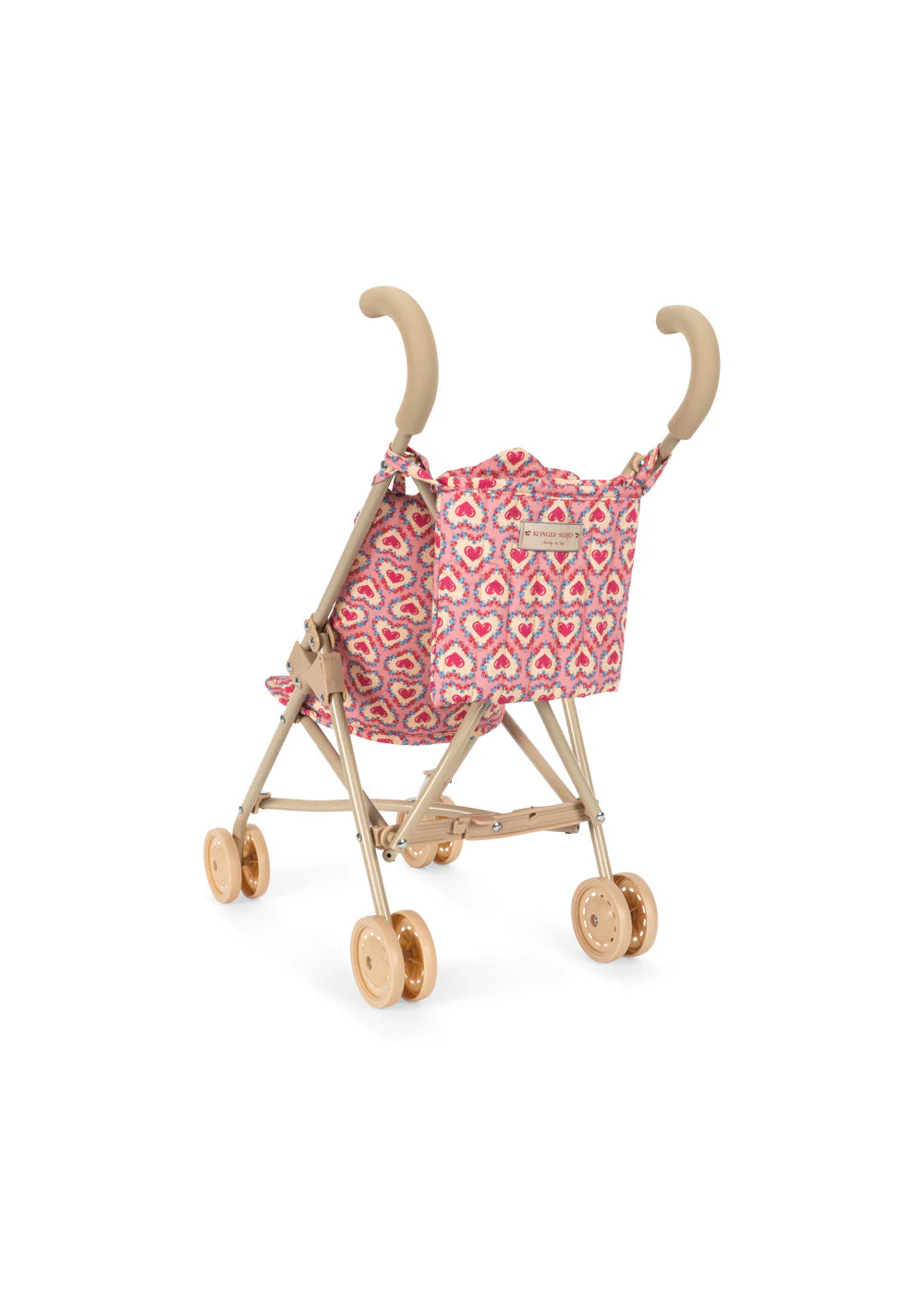 Konges Sløjd Poppenbuggy in Felice Rose, poppenwagen met verwijderbare stof, verkrijgbaar bij De Gele Flamingo