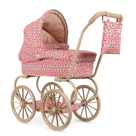 Konges Sløjd Mini Poppenwagen in Felice Rose, vintage poppenwagen voor kleine poppenouders, bij De Gele Flamingo