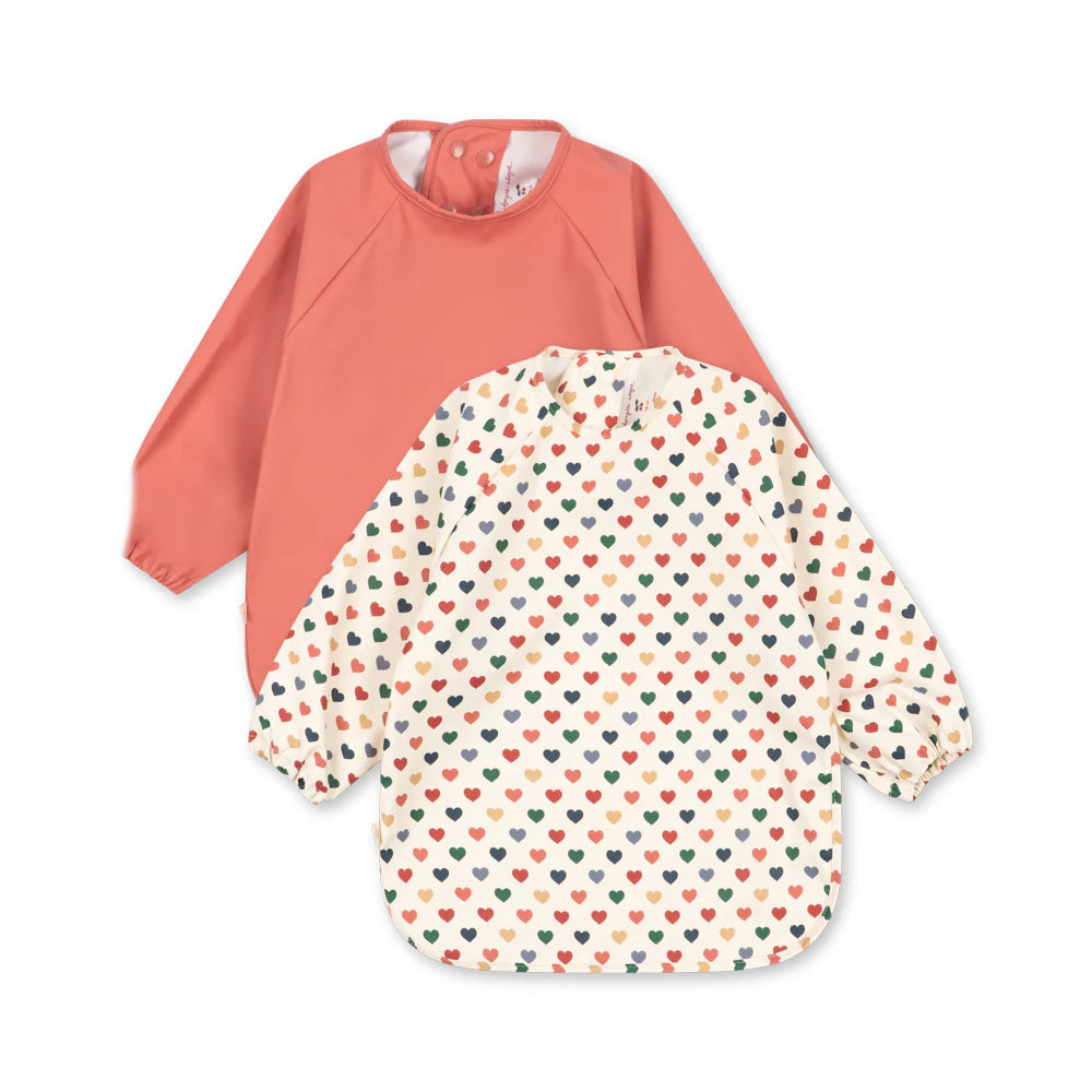 Konges Sløjd Dinner Slab Met Mouwen 2ST in Coeur Coloré en Faded Rose, set van twee, bij De Gele Flamingo