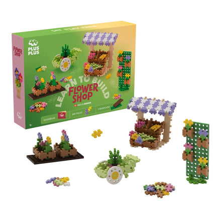 Plus Plus Learn To Build Bloemenwinkel - gebouwde bloemenwinkel in 3D