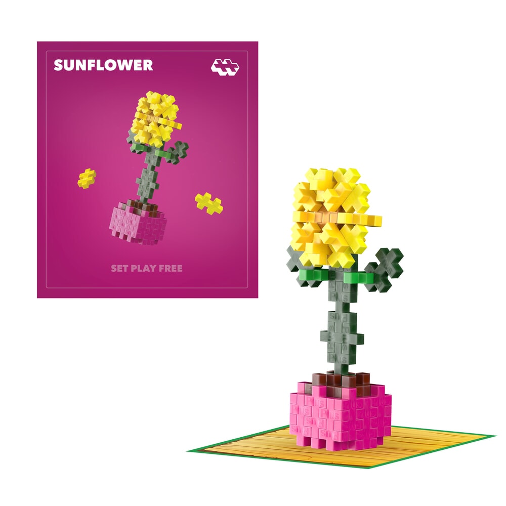 Plus Plus Plant Pack Zonnebloem - vooraanzicht van het zaadzakje