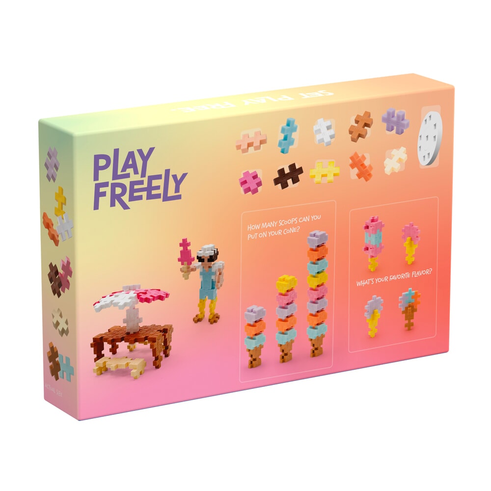 Plus Plus Learn To Build Ice Cream Shop - gebouwde ijssalon in 3D