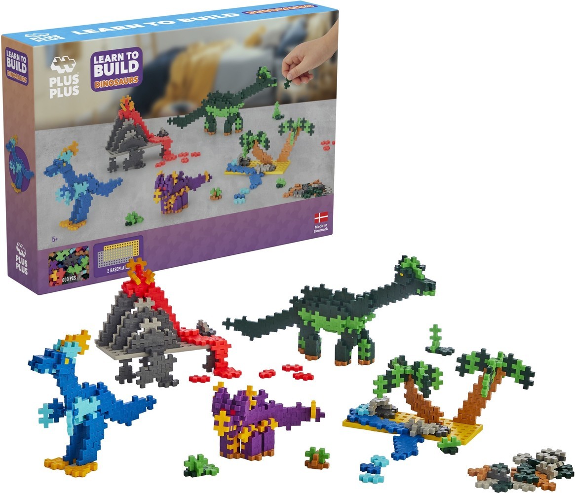 Plus Plus Learn To Build Dino - gebouwde dinosaurussen in 3D