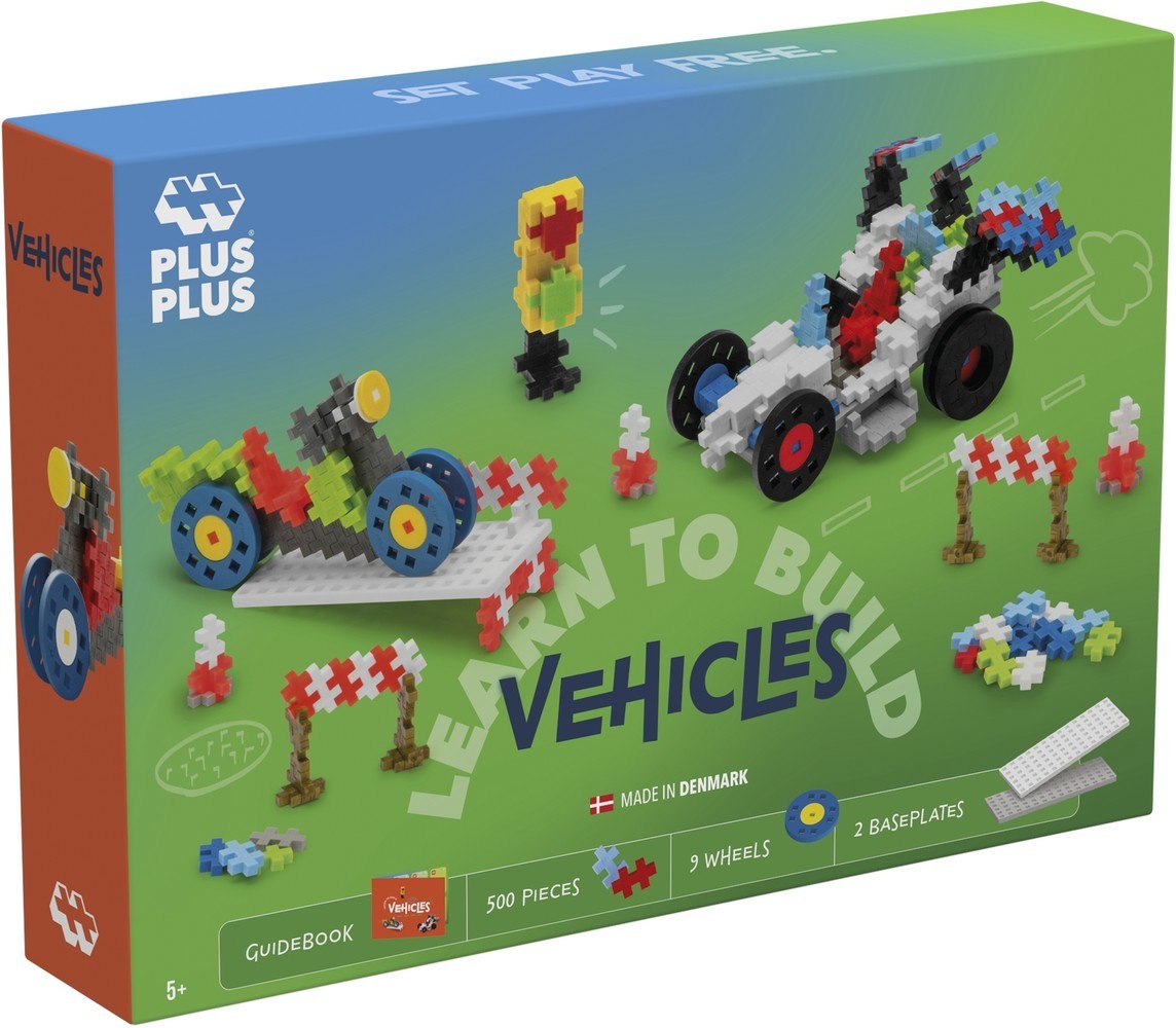Plus Plus Learn To Build Voertuigen - gebouwde voertuigen in 3D