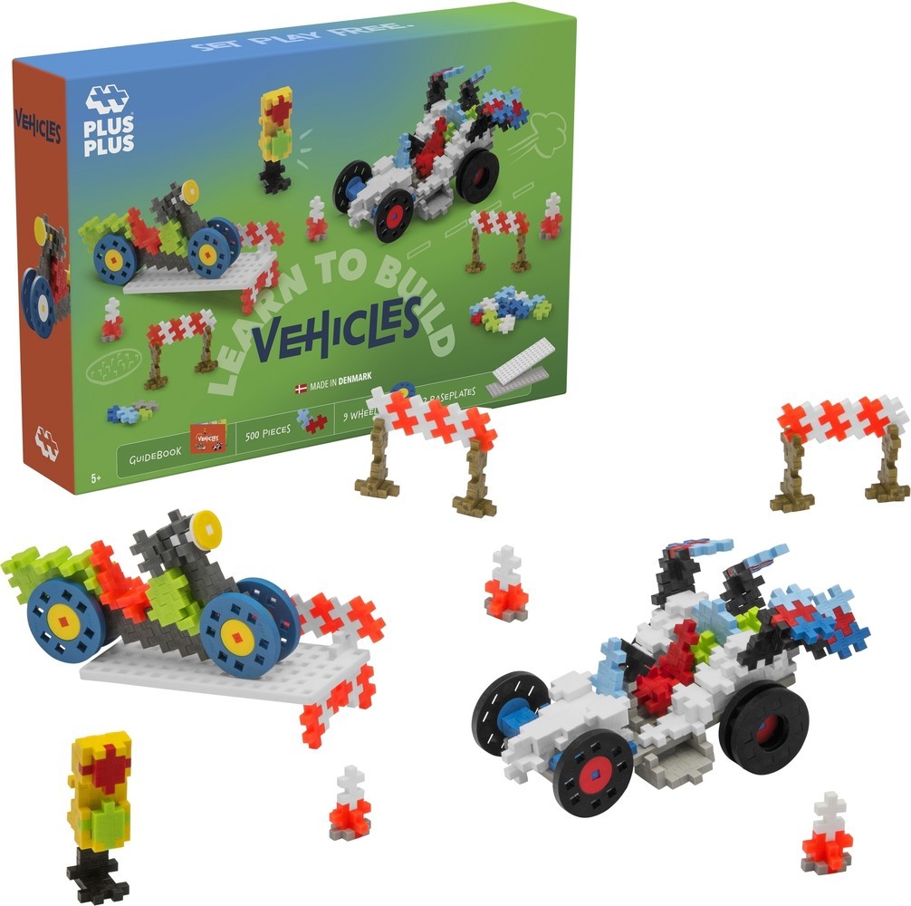 Plus Plus Learn To Build Voertuigen - gebouwde voertuigen in 3D