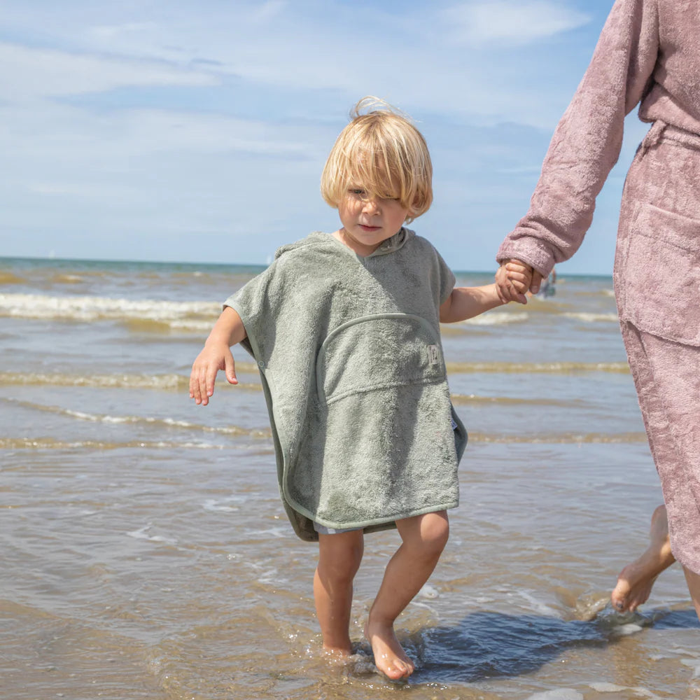 Timboo Poncho Met V-Hals Bamboo 4-6Y | Whisper Green