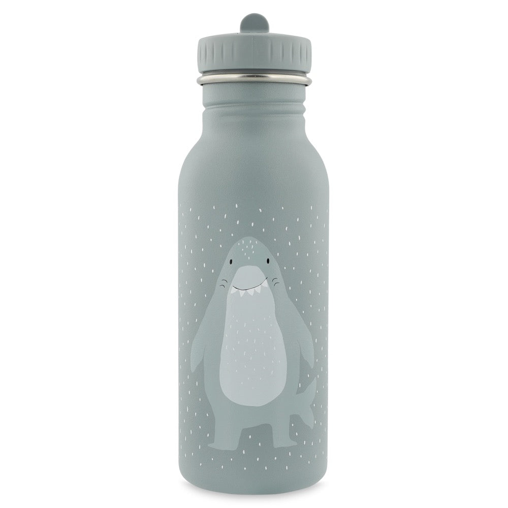 Trixie RVS drinkfles 500 ml met Mr. Shark-design, vooraanzicht