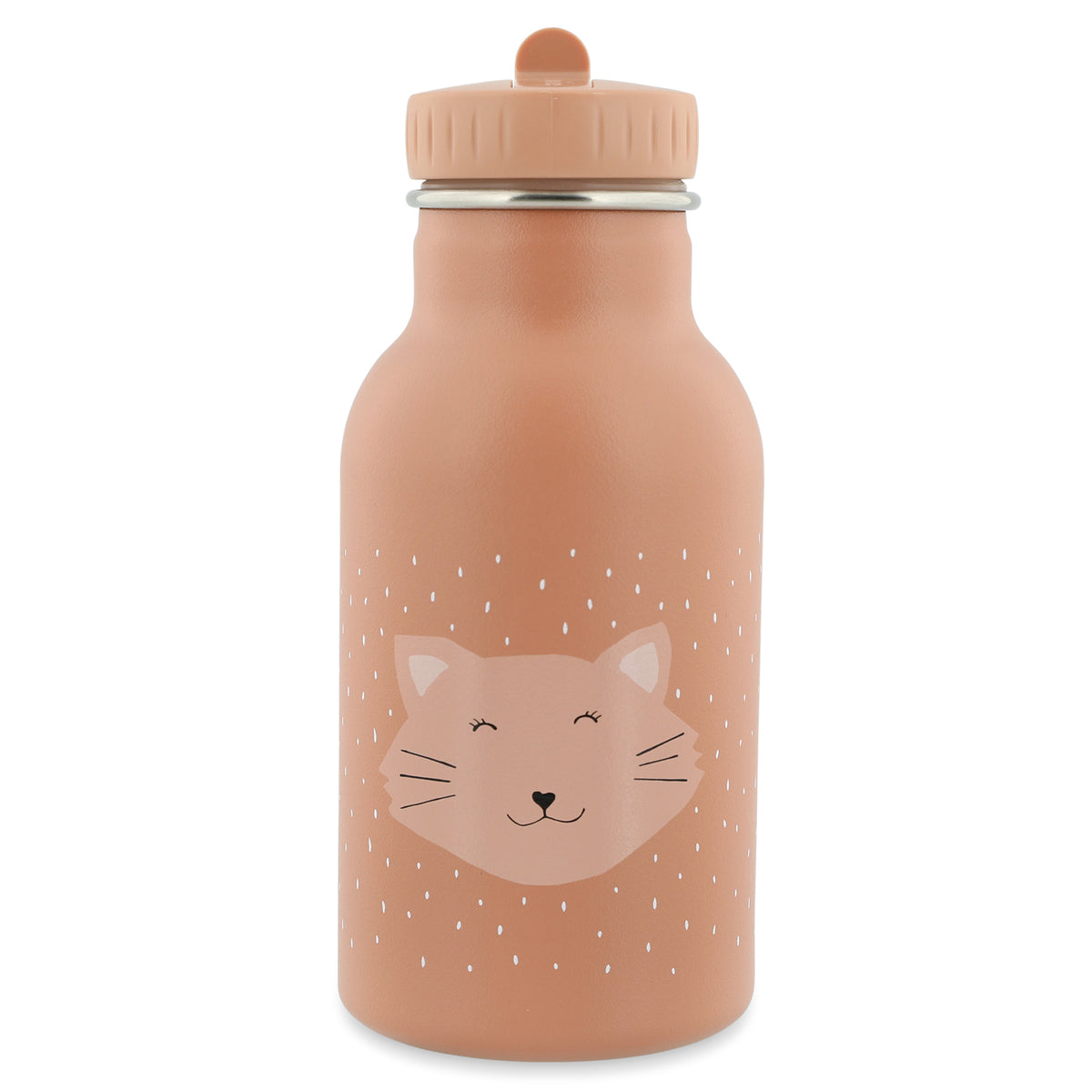 Trixie RVS drinkfles 350 ml met Mrs. Cat kattenprint