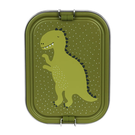 Trixie grote brooddoos Mr. Dino van roestvrij staal, bovenaanzicht
