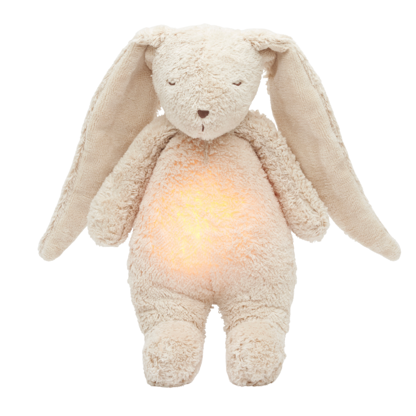 Moonie 2.0 upgrade - Knuffel Hartslag en Licht | Bunny Sand - Biologisch katoen